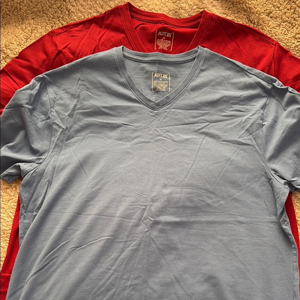 Apt. 9 Men's V-Neck Shirts - Blue and Maroon never worn, No tags both for $12